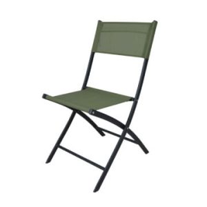 silla plegable tejido verde