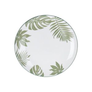 Plato de porcelana hojas 19 cm