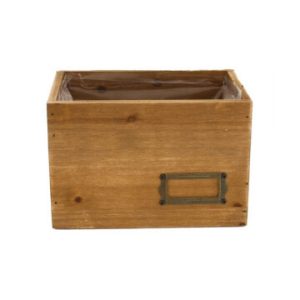 Maceta caja de madera 8x12x12 cm