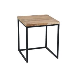mesa auxiliar madera y metal interior y exterior