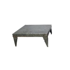 mesa baja metal natural 44x44x15cm