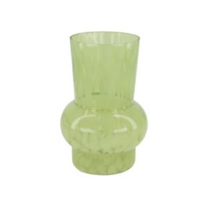 Jarrón de cristal verde 12x17,5 cm
