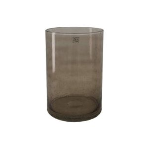 Vaso de cristal taupe 19x27 cm