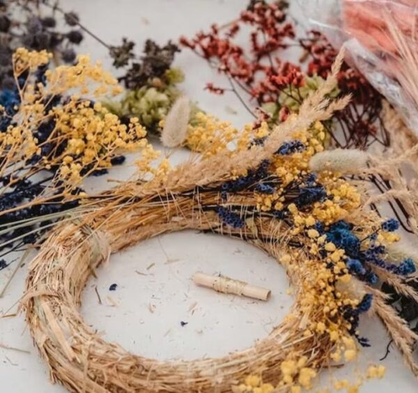 Taller floral: elabora tu corona de limonium
