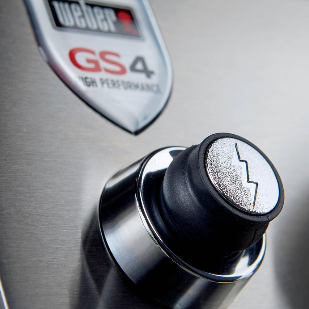 Perilla de encendido de barbacoa Weber GS4 acero inoxidable.