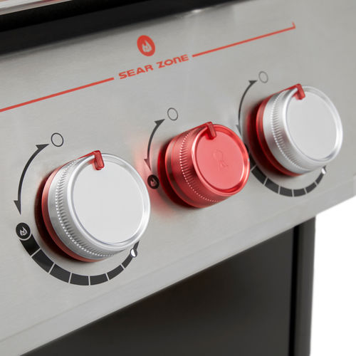 Controles de temperatura de una parrilla de gas