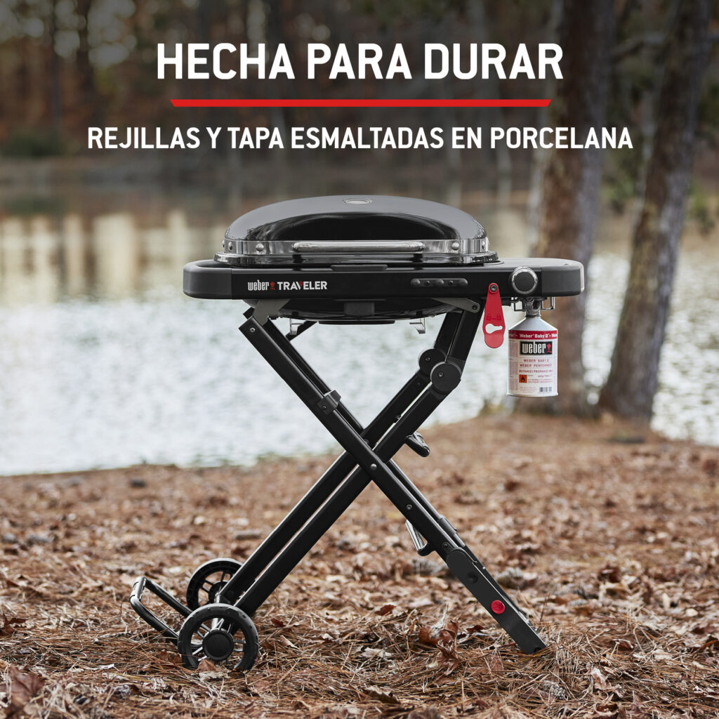 Barbacoa portátil Weber con soporte plegable exterior