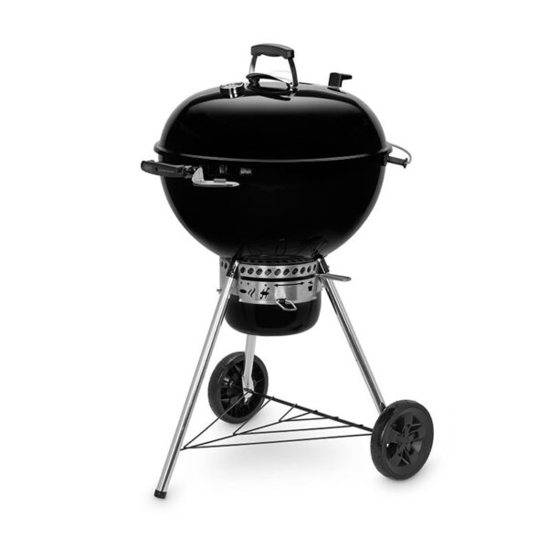 Barbacoa de carbón negra con ruedas