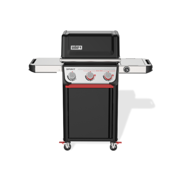 Parrilla de gas con tres quemadores y ruedas