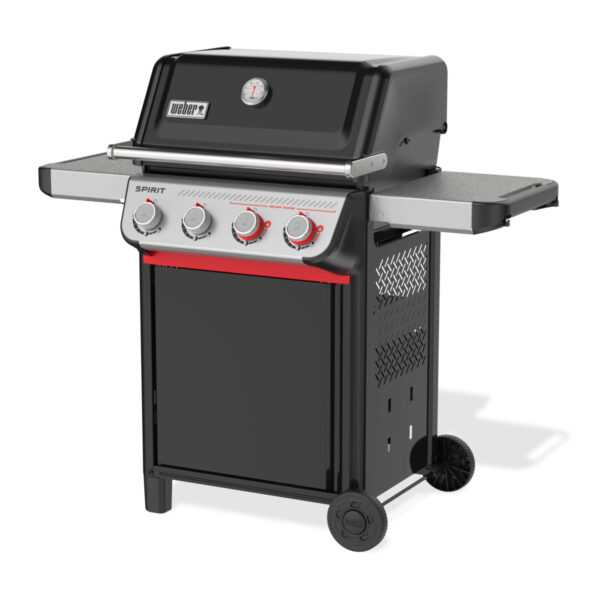Parrilla de gas con cuatro quemadores modernos