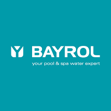 Logotipo de Bayrol: expertos en piscinas y spas.
