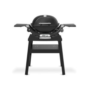 Parrilla de gas pequeña con estante lateral