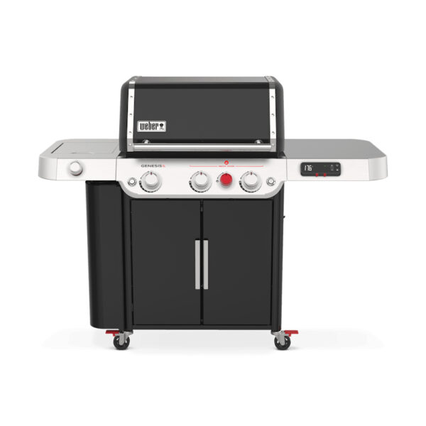Barbacoa de gas con tapa y ruedas