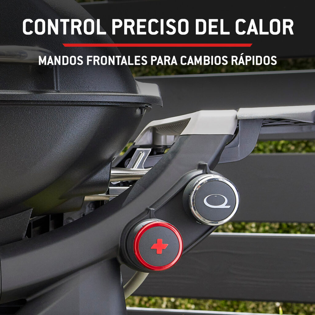Mandos frontales de barbacoa con control de calor