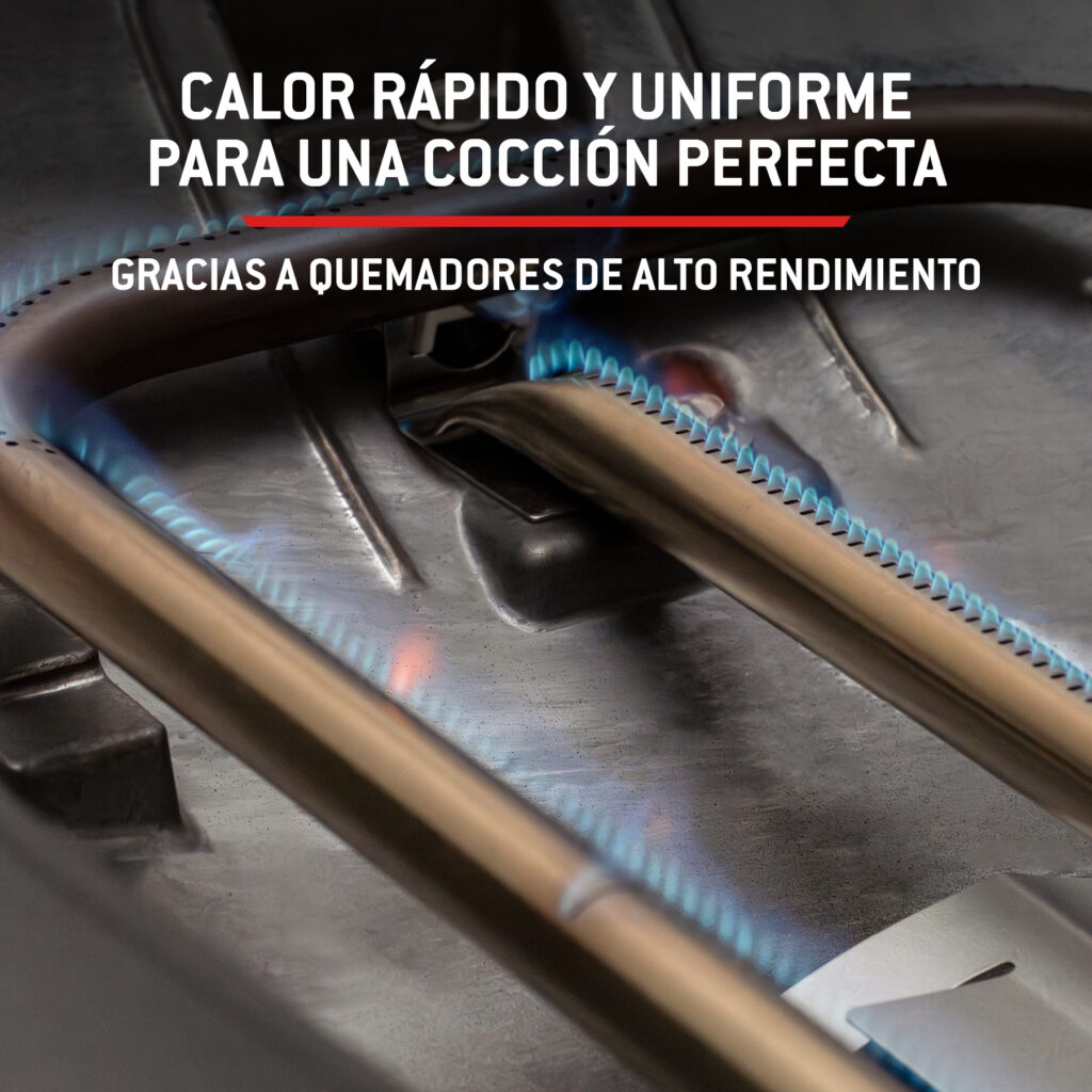 Quemadores de gas con llama azul uniforme