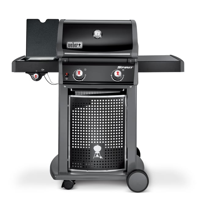 Barbacoa de gas moderna y compacta para exteriores.