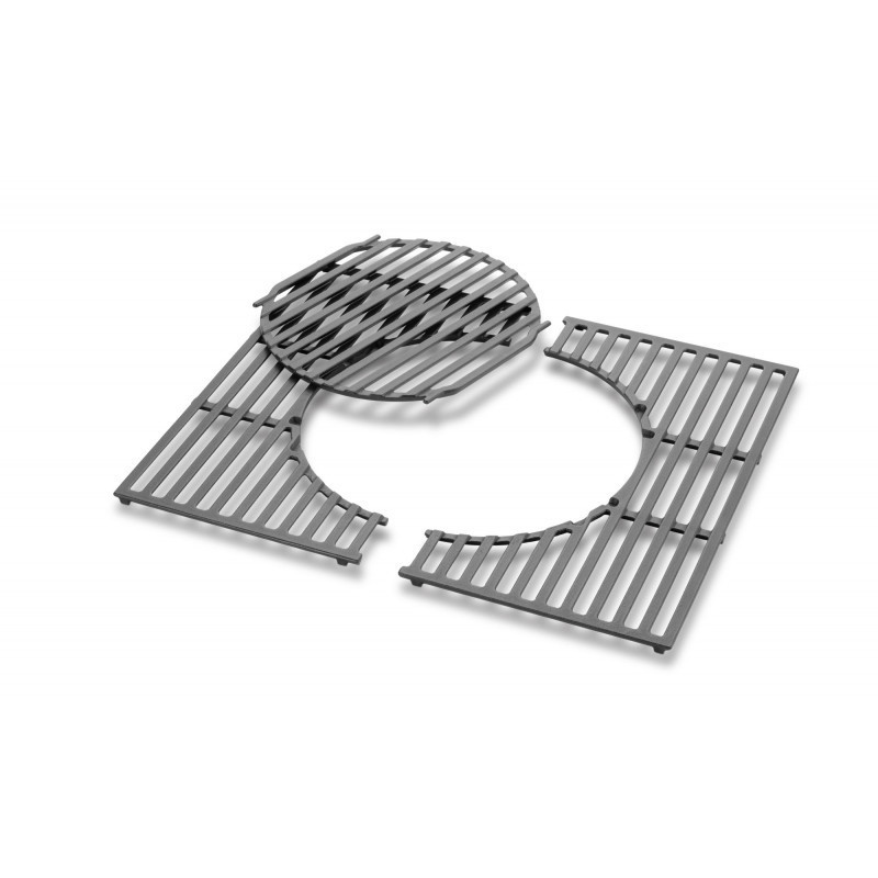 Rejillas de barbacoa modulares en acero inoxidable.