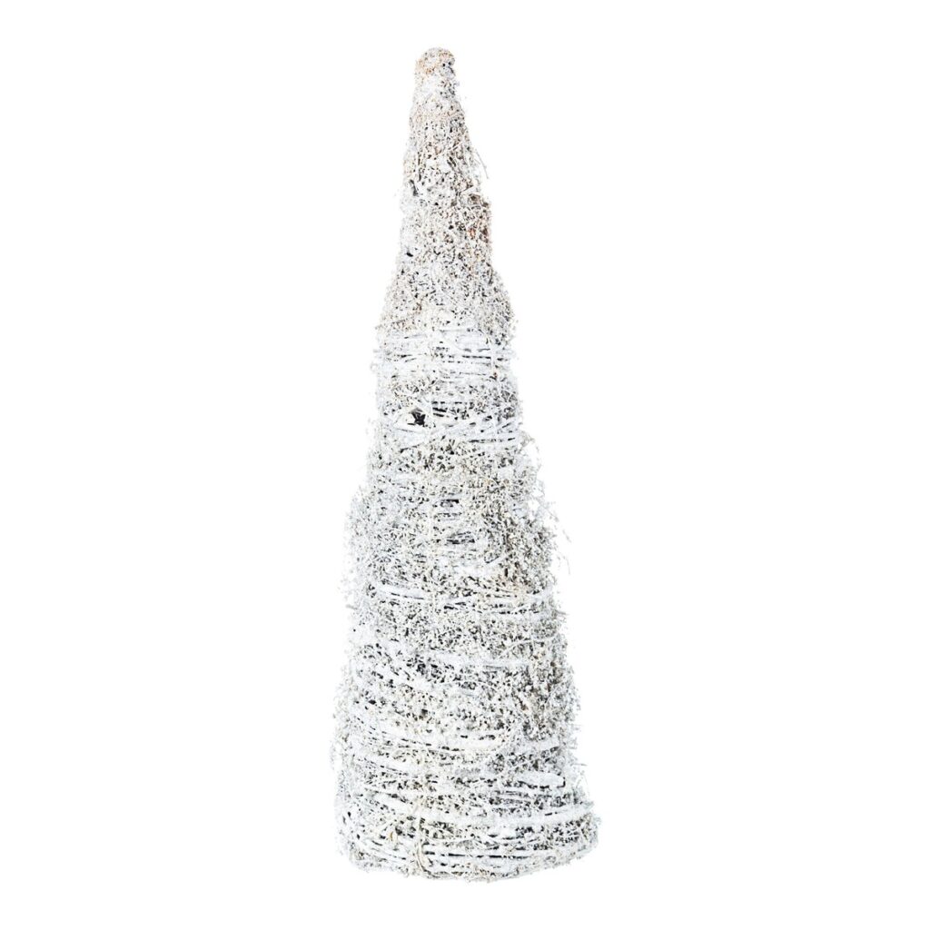 Árbol decorativo de Navidad blanco con textura