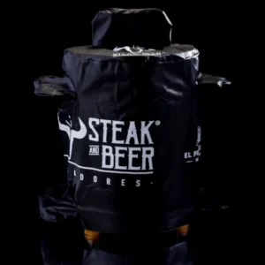 Bolsa negra de delivery Steak and Beer