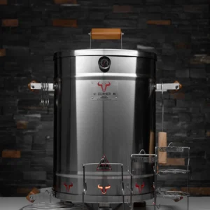 Parrilla vertical de acero inoxidable para asados