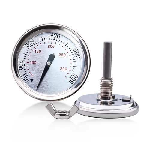 Termómetro de horno de acero inoxidable.