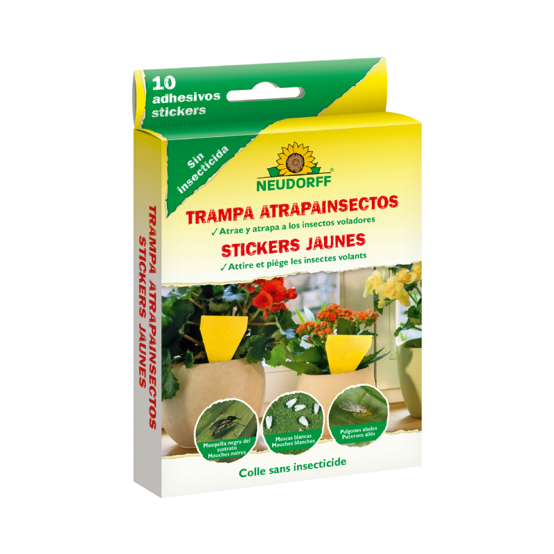 Caja de trampas adhesivas amarillas para insectos