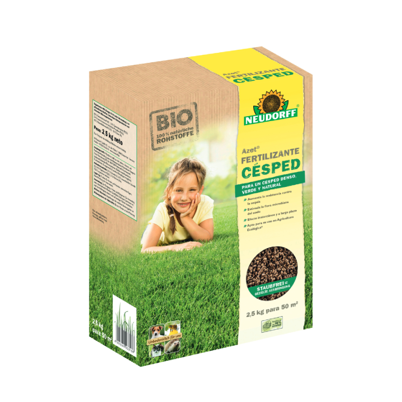 Caja de fertilizante ecológico para césped Neudorff
