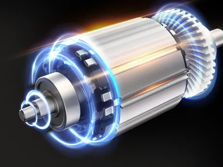 Rotor de motor eléctrico con efecto energético azul