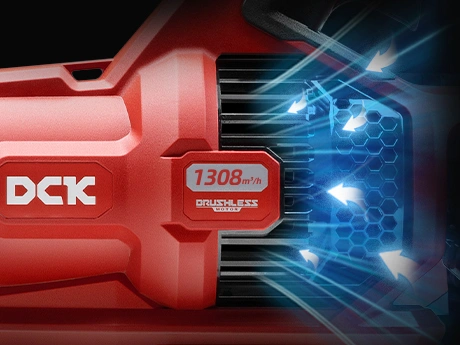 Soplador eléctrico DCK brushless con flujo de aire