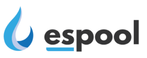 Logotipo de Espool con icono azul