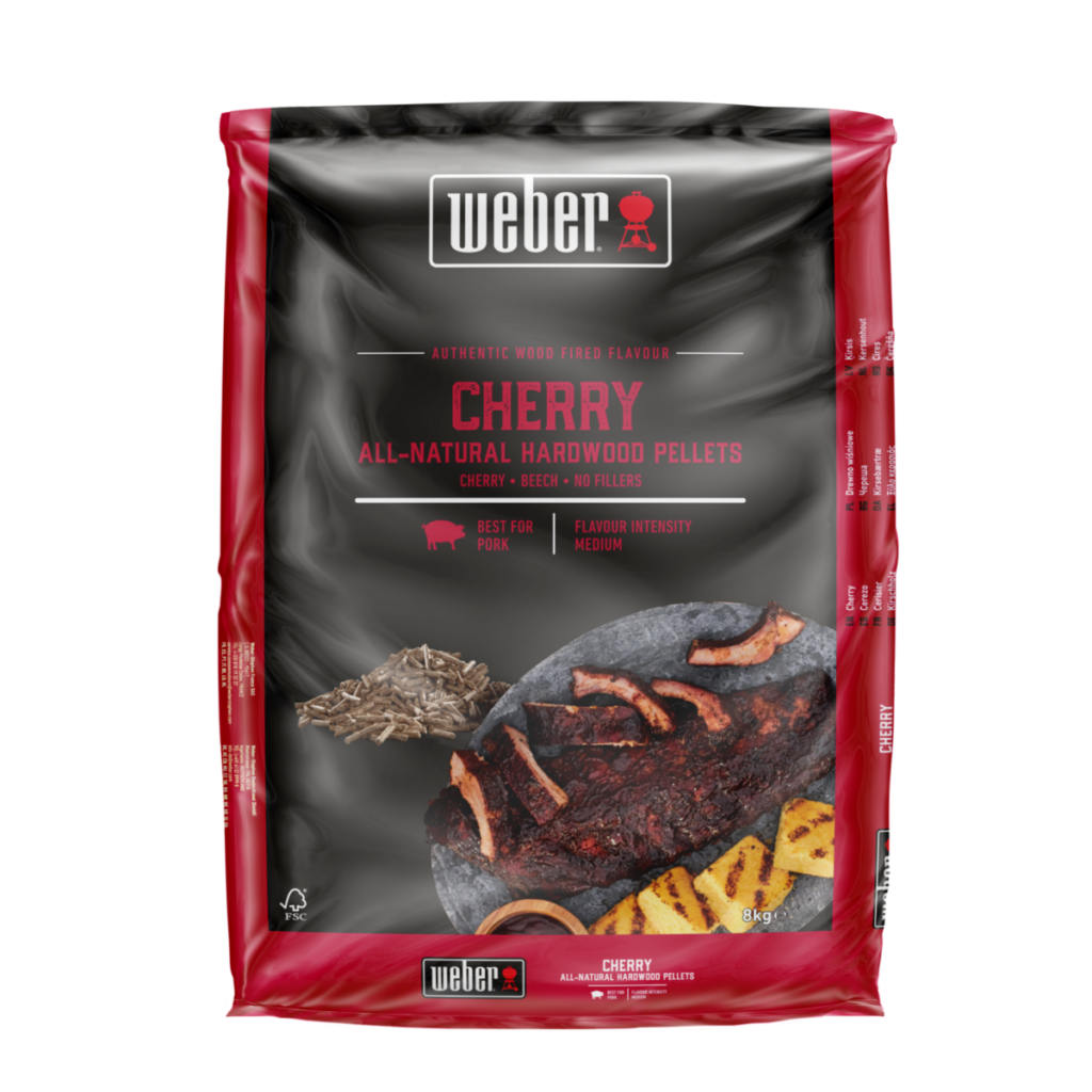 Bolsa de pellets Weber sabor cerezo 8 kg
