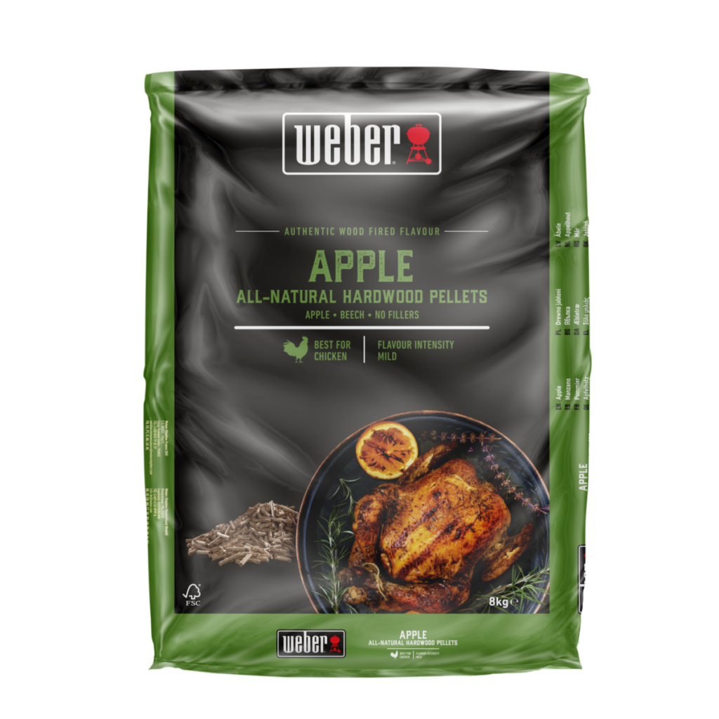 Bolsa de pellets Weber sabor manzana 8 kg