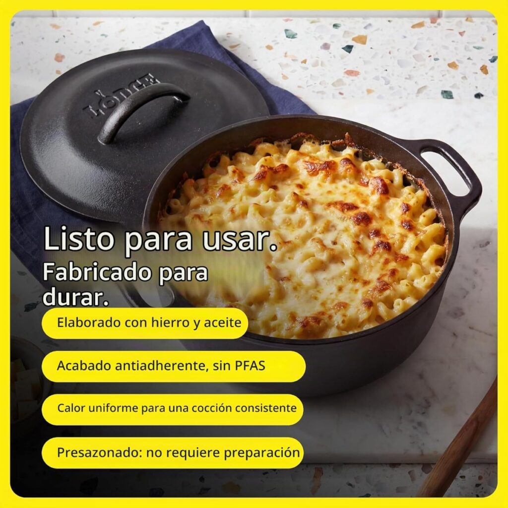 cacerola hierro fundido c/tapa lodge 1.8l 20cm
