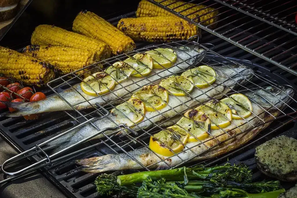 Pescado entero a la parrilla con limón