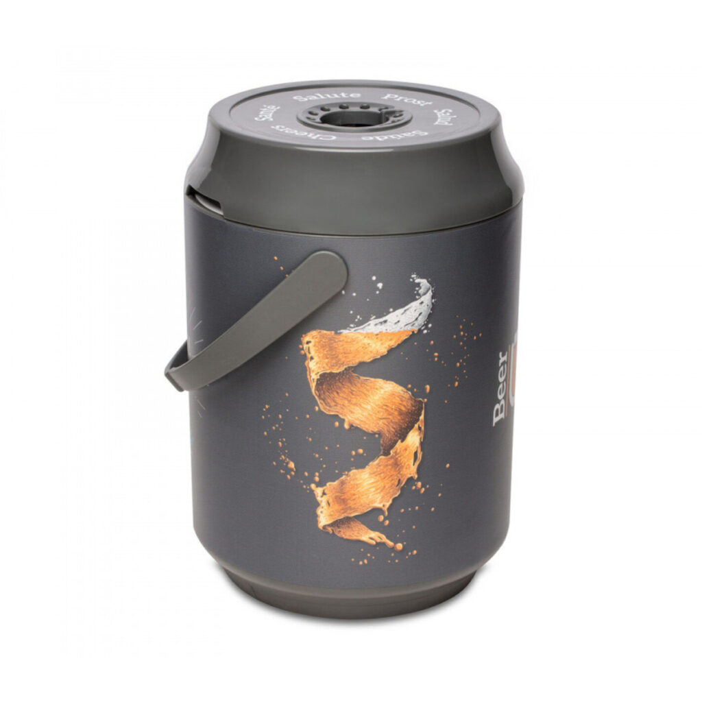 Mini barril portátil de cerveza gris oscuro