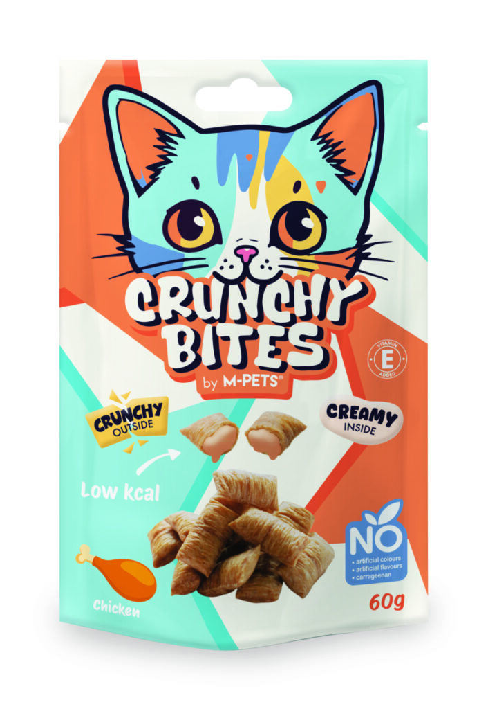 m pets 20645999 crunchy bites cat treats salmon 60g bag #02 vect