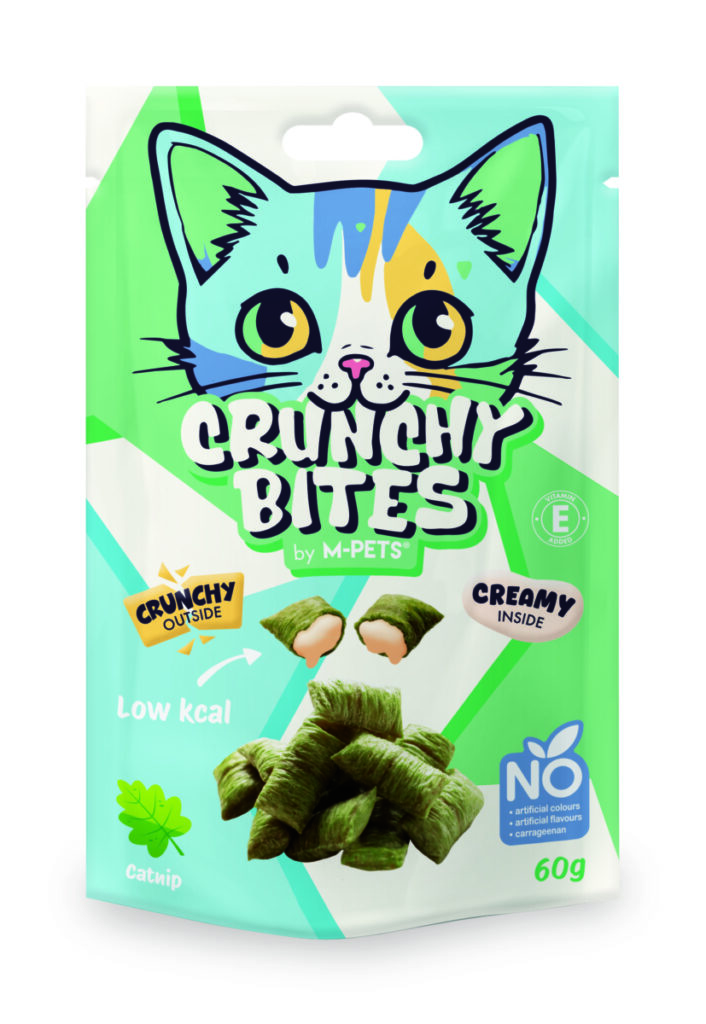 m pets 20645999 crunchy bites cat treats salmon 60g bag #02 vect